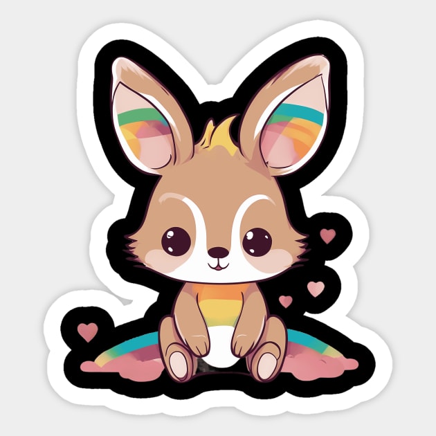 Cutest Little Baby Kangaroo Sticker by animegirlnft